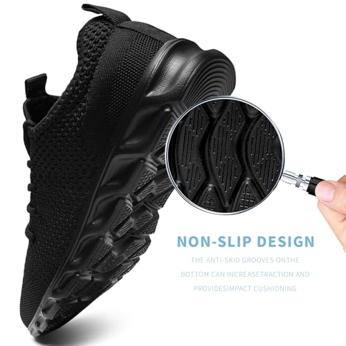 Mens Running Shoes Walking Tennis Sneakers Slip on Gym Workout Athletic Lightweight Casual Sport Shoes4