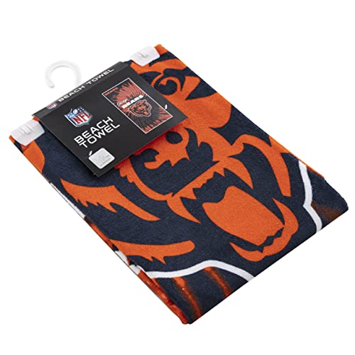 Image of Northwest NFL Chicago Bears Unisex-Adult Beach Towel, 30 inch x 60 inch, Psychedelic