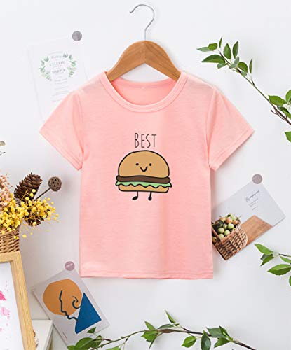 Image of Best Friends Girls Boys Casual Tshirts Funny Novelty Graphic Tees Short Sleeve Crewneck Letter Print Tops