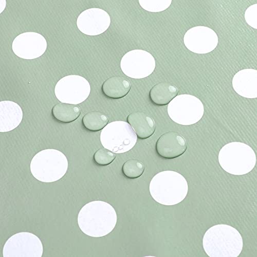 Home Direct Large Rectangular Oilcloth PVC Wipe Clean Tablecloth Table Cover 140cm x 240cm 55x94 Polka Dot (Sage Green) - Image 5
