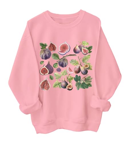 Fig Sweatshirt Retro Fig Botanical Sweatshirt Long Sleeve Adult Unisex Shirt