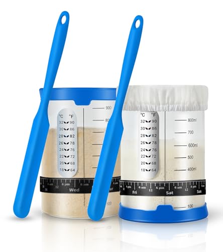 Adodeen Sourdough Starter Jar 2 Pack