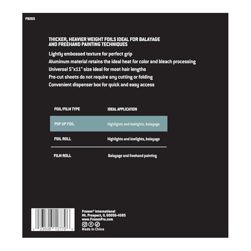 Image of Fromm Color Studio Silver 5X11 Thick Pop Up Foil 500 Pack