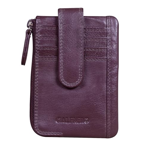 Image of Calfnero Genuine Leather Card Holder & Key Case for Men & Women | Slim Wallet with Zipper Pocket, Card Slots & Key Chain | Compact Travel Organizer