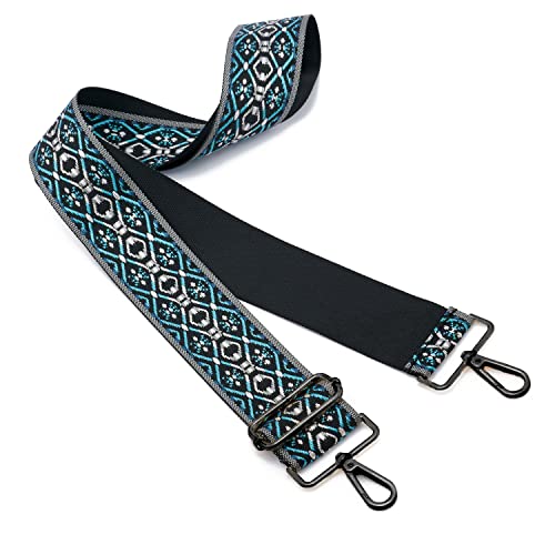 Image of ZOOEASS Nickel Buckles Wide Shoulder Strap Adjustable Replacement Belt Gun Buckles Guitar Style Crossbody Bag Strap