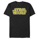 Star Wars Men's Classic Vintage Simple Logo T-Shirt, Black, Large