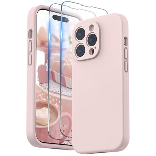 SURPHY Hülle Kompatibel mit iPhone 14 Pro Max Hülle Silikon mit Displayschutzfolie, iPhone 14 Pro Max Case Silikon mit Kameraschutz, Handyhülle iPhone 14 Pro Max Schutzhülle 6,7 Zoll 2022