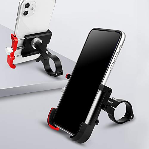 DECDEAL Suporte de telefone móvel para bicicleta em liga de alumínio com rotação de 360 ° ajustável