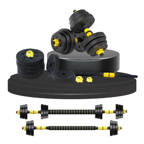 Kit Halteres De Anilhas E Barras Fitness 20kg Malhar Em Casa