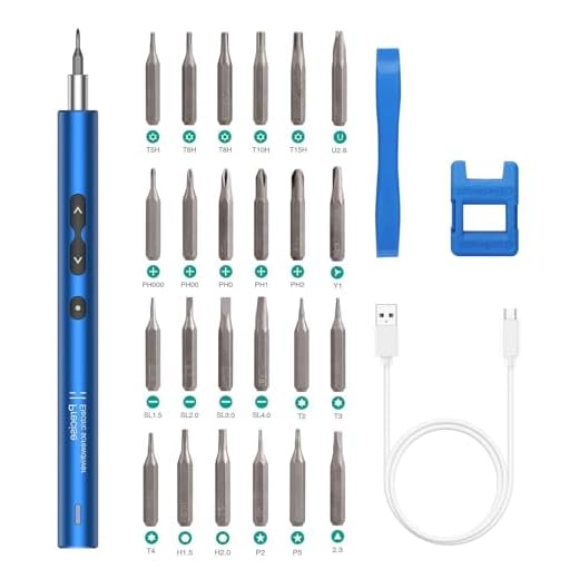 ORIA Mini Electric Screwdriver Set, 28 in 1 Electric Precision Screwdriver Set with 24 Bits, Power Repair Tool Kit with Type-C Charging Port, Charging Indicator, LED Lights, for Phone, Watch, Laptop