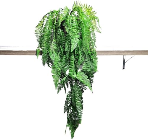 Vaso com Folhagem Pendente de Samambaia Artificial Folhas Caídas