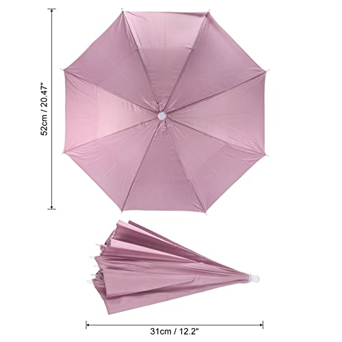 PATIKIL Chapéu de guarda-chuva, pacote com 4, 50,8 cm, dobrável, chapéu de guarda-chuva para pesca c