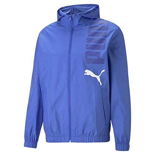 Puma Men's Hooded Graphic Windbreaker, Royal Sapphire, X-Large #TOP9
