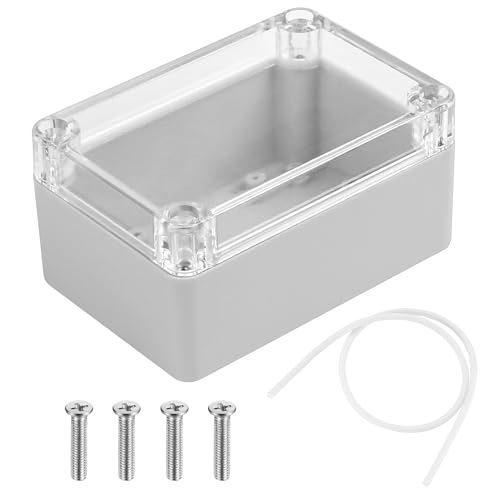 ABS Plastik Elektronische Gehäuse Box, Wasserdichte IP65 Leergehäuse Kunststoff Gehäuse mit Klar Deckel, Industriegehäuse, Abzweigdose Anschlussdose Verteilerdose Anschlusskasten, 100 x 68 x 50 mm ABS Plastik Elektronische Gehäuse Box, Wasserdichte IP65 Leergehäuse Kunststoff Gehäuse mit Klar Deckel, Industriegehäuse, Abzweigdose Anschlussdose Verteilerdose Anschlusskasten, 100 x 68 x 50 mm