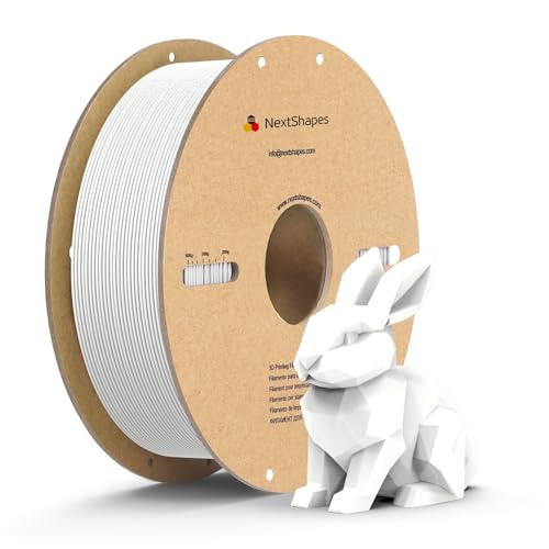 NextShapes PETG Filament 1.75mm, 1kg Spool, petg White