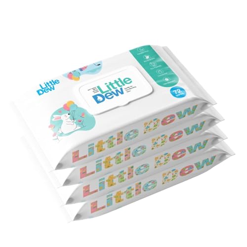 Little Dew Baby Wet Wipes Pack of 4 x 72