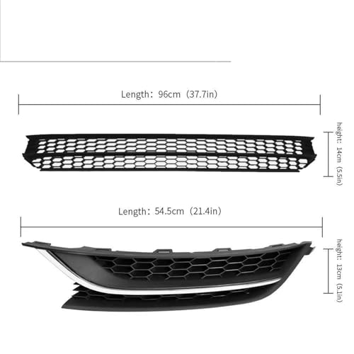 Grille calandre pour remplacer pare-chocs cassé avec cache antibrouillard chromé