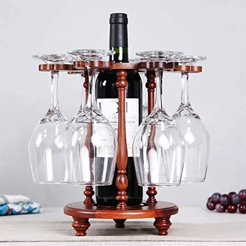 Portabotellas de vino de madera estilo chino sólido miniatura 5