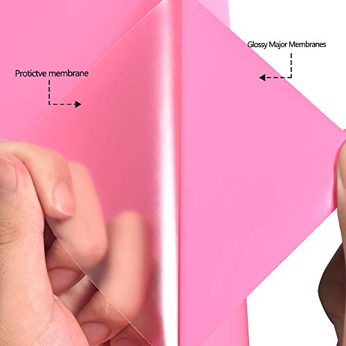 Image of RENLITONG Pink HTV Iron on Vinyl 12Inch by 10ft Roll Heat Transfer Vinyl for T-Shirt HTV Rolls for All Cutter Machine - Easy to Cut & Weed for Heat Transfer Design