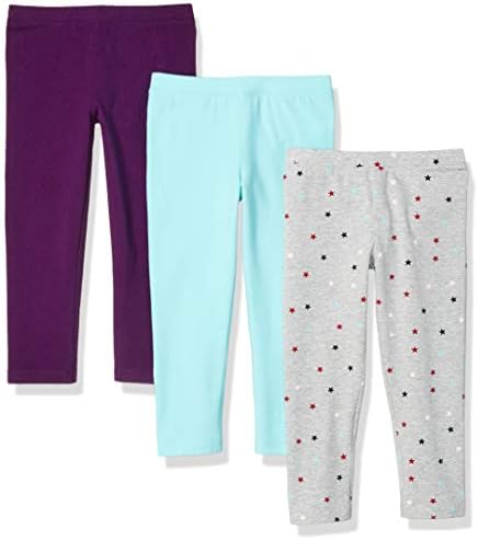 Amazon Essentials Girls and Toddlers’ Capri Legging, Pack of 3