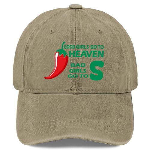Good Girls Go to Heaven Bad Girls Go to Chilis Baseball Cap Men Hat for Men's Breathable Cap