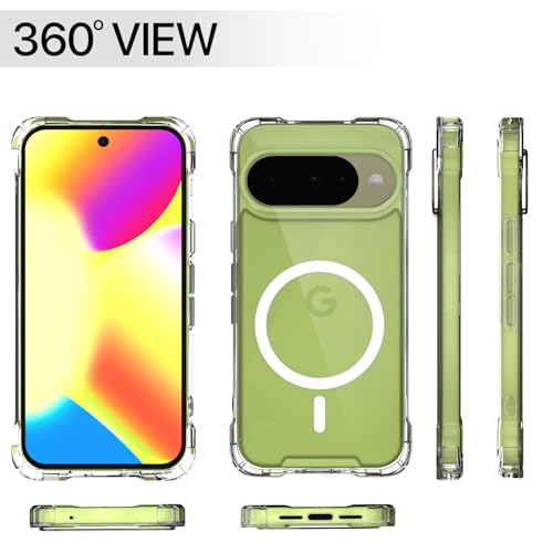 Image of Amazon Basics Back Cover for Google Pixel 10 5G Mag-Safe Shockproof PC + TPU Protective Case Magnetic Support Bumper Case (Transparent Mag-Safe)