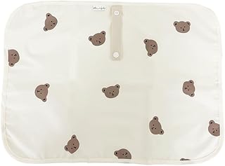 おむつ替え おむつ替えマット 防水 赤ちゃん おむつ替シート ベビー おむつ 防水 コンパクト ベビーマット ベビーシーツ オムツ交換 オムツ替えシート 薄手 撥水 (ベアー, M)