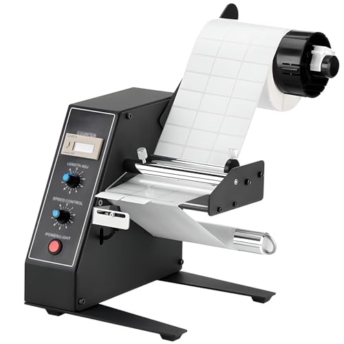 Distributore automatico di etichette per etichette elettrico Spogliarello Velocità regolabile 1-8m/min Larghezza 140mm 0-999999 Conteggio per etichettatura Imballaggio