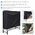 Sunnydaze Outdoor Firewood Log Rack and Cover Combo Set - Black Powder-Coated Steel and PVC - Black Fabric - 4-Foot