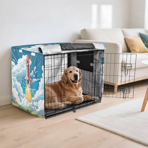 Housse de cage dessin animé fusée imperméable contre la pluie