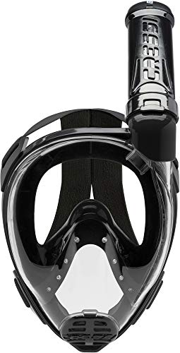 Máscara de Mergulho e Snorkeling Full Face Cressi Baron - Preto/preto