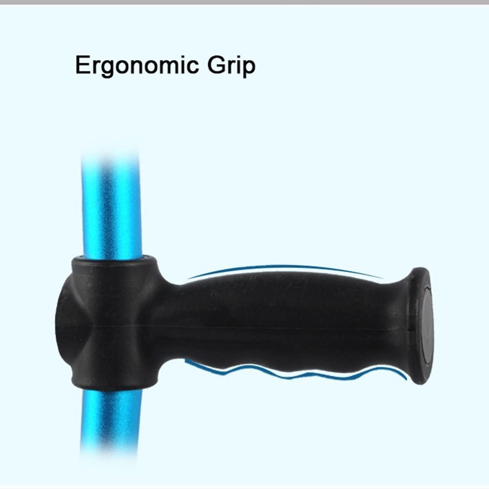 Kule przedramienia Składane, lekkie dla dorosłych Ergonomiczne laski, aluminiowe Regulowane kule do chodzenia, odpowiednie dla osób starszych, niepełnosprawnych spacerowiczów (kolor: niebieski,