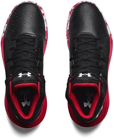 Under Armour Unisex Jet '21 Basketball Shoe, (002) Black/Red/White, 13 US Men | Image 3