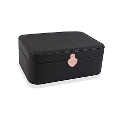 Jewelry Case Jewellery Box Organiser 2 Layers Women Travel Case Display Jewelry Holder for Earring Ring Storage Ring