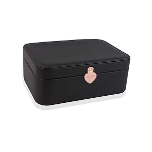 Jewelry Case Jewellery Box Organiser 2 Layers Women Travel Case Display Jewelry Holder for Earring Ring Storage Ring