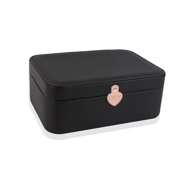 Jewelry Case Jewellery Box Organiser 2 Layers Women Travel Case Display Jewelry Holder for Earring Ring Storage Ring