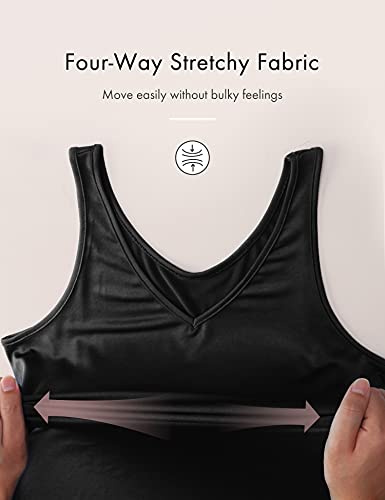 Image of MANCYFIT Womens Full Slip Tank Top Dress Slip Sleeveless Under Dress Wide Straps