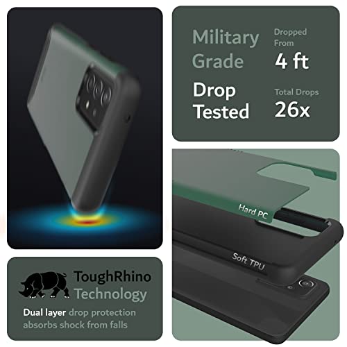 Image of TUDIA DualShield Designed for Samsung Galaxy A52 Back Cover /Galaxy A52 5G / Galaxy A52s, [Merge] Shockproof Dual Layer Military Grade Drop Protection Heavy Duty Protective Back Cover - Hunter Green