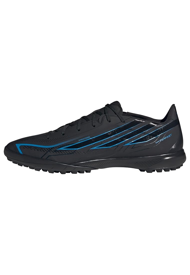 adidas Unisex F50 Hyperfast League Turf Football Shoes, core Black/core Black/Lucid Ray Blue, 9.5 UK