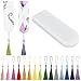 JHZMCRX 30 Pcs Acrylic Bookmark Blanks Bulk Clear Book Marks Kit with 30 Pcs Colorful Tassels Transparent Reading Book Page Mark Tags Set DIY Crafts Arts Projects Semicircle