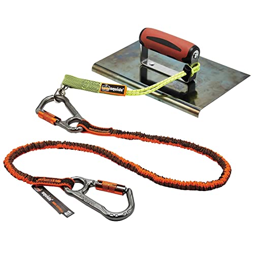 Image of Tool Tethering Kit for Concrete Finisher, Includes Tool Lanyards and Attachments for Power Grinders and Trowels, Ergodyne Squids 3184