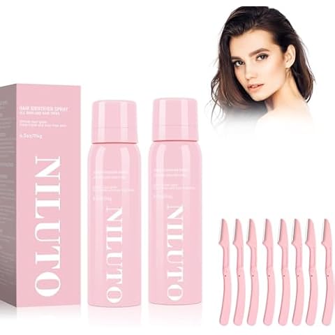 NILUTO Hair Identifier Spray for Face Shaving, Moisturizing and Skin Care Dermaplaner Spray,Skin Body Face Hair Identifier Spray Comfortable Face Shaving Powder Spray (2 set) Cover