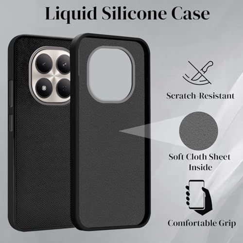 Image of Jkobi Rubberised Back Cover Case for Xiaomi Redmi Note 15 Pro 5G (Textured Grip Design | Micro-Fiber Cloth Inside | Slim and Light Weight | Soft Touch and Feel)