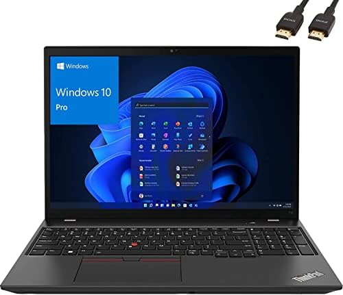 Lenovo 2023 ThinkPad T16 16" WUXGA 300nits Business Laptop, 12th Gen Intel 10-Core i5-1235U, 16GB DDR4 RAM, 1TB PCIe SSD, WiFi 6, BT 5.1, Backlit Keyboard, Windows 10 Pro, BROAG HDMI Cable