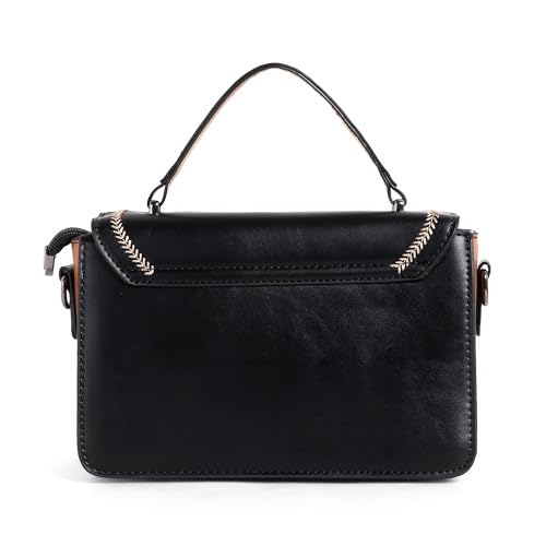 Image of EXOTIC Premium Embroidery Design Saddle Boxy Shoulder Bag for Women