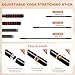 RACOC 5 ft Yoga Stick Sturdy Steel, Adjustable Stretching Stick for Mobility, Flexibility and Balance, Versatile Exercise Stick with Non-Slip Ends and Foam Handles for Fitness, and Posture