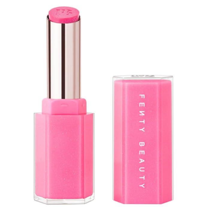 Fenty Beauty ORIGINAL by Rihanna | Gloss Bomb Stix | Barra de labios Gloss en Stick con PURPURINA | 3.6 gramos 0.12 onzas | by BELLA | (05 FLAMINGO FLING, 3.6 g (Paquete de 1))