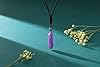 Jovivi Amethyst Crystal Necklace for Men Women,Mens Healing Crystal Gemstone Hexagonal Point Pendant Necklace Jewellery Gifts for Men #2