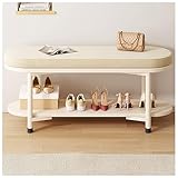 Siège confortable : Ce banc d'entrée offre non seulement un espace de rangement, mais aussi une assise confortable. Son plateau rembourré offre une position assise confortable et permet d'enfiler et de retirer facilement ses chaussures. Que vous vous prépariez pour une nouvelle journée ou que vous vous détendiez le soir, ce banc est l'endroit idéal pour vous détendre.