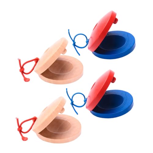 GALPADA 3sets Education Percussion Instruments Castanets for Music Development Safe Materials for Sensory Play Portable and Lightweight for Home and Classroom Activities 4pcs*3